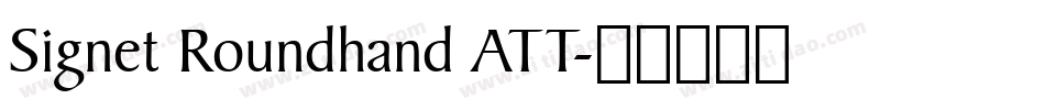 Signet Roundhand ATT字体转换